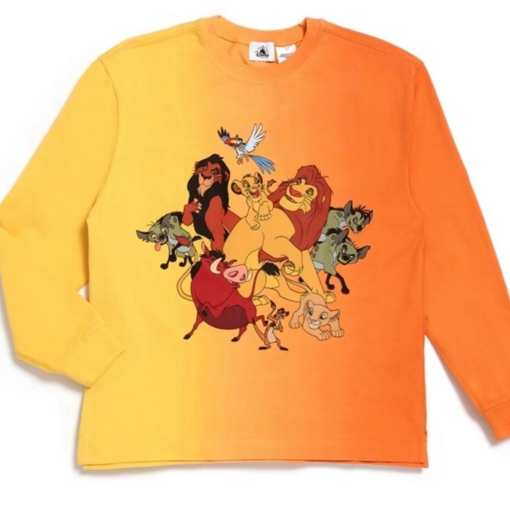 Disney Lion King Spirit Jersey L NWT 30th Anniversary Ombre Crew Walt Disney